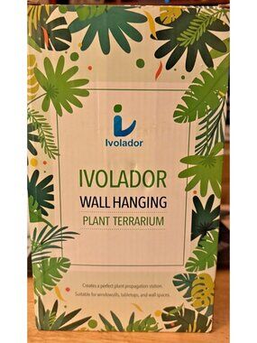 Ivolador Wall Hanging Plant Terrarium With Wooden Frame Glass Tubes Houseplants